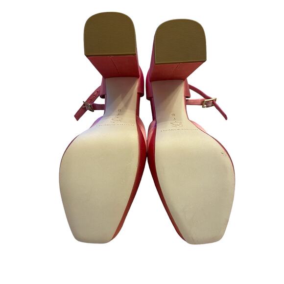 Loeffler Randall Selina Satin Closed Toe Ankle Strap Platforms Bubblegum Size 7B - Picture 8 of 12